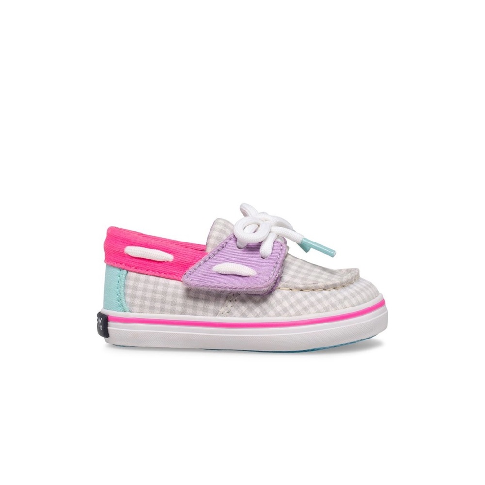 Sperry Pink and Purple Sneakers with Metallic Accents